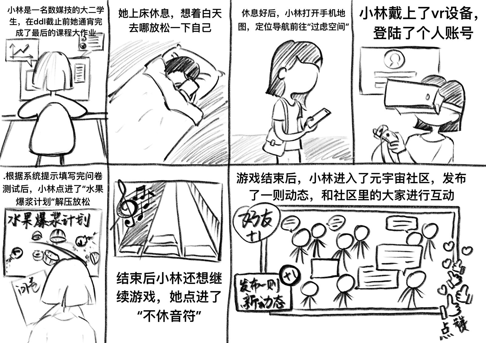 故事板2：课业压力场景